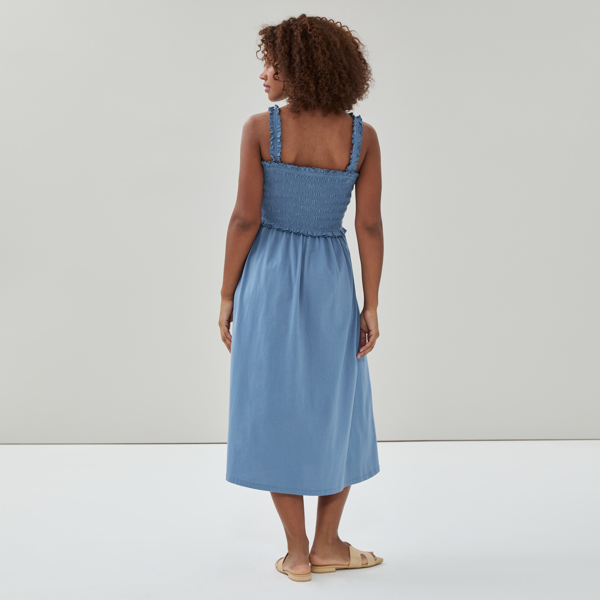 Smocked Midi Dress