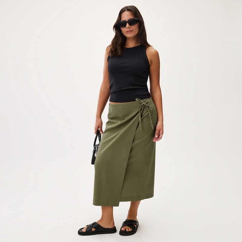 draw drawers Cotton Wrap Skirt 千鳥 Joe Fresh Linen Cotton Wrap Maxi Skirt - 1 ea | Real Canadian