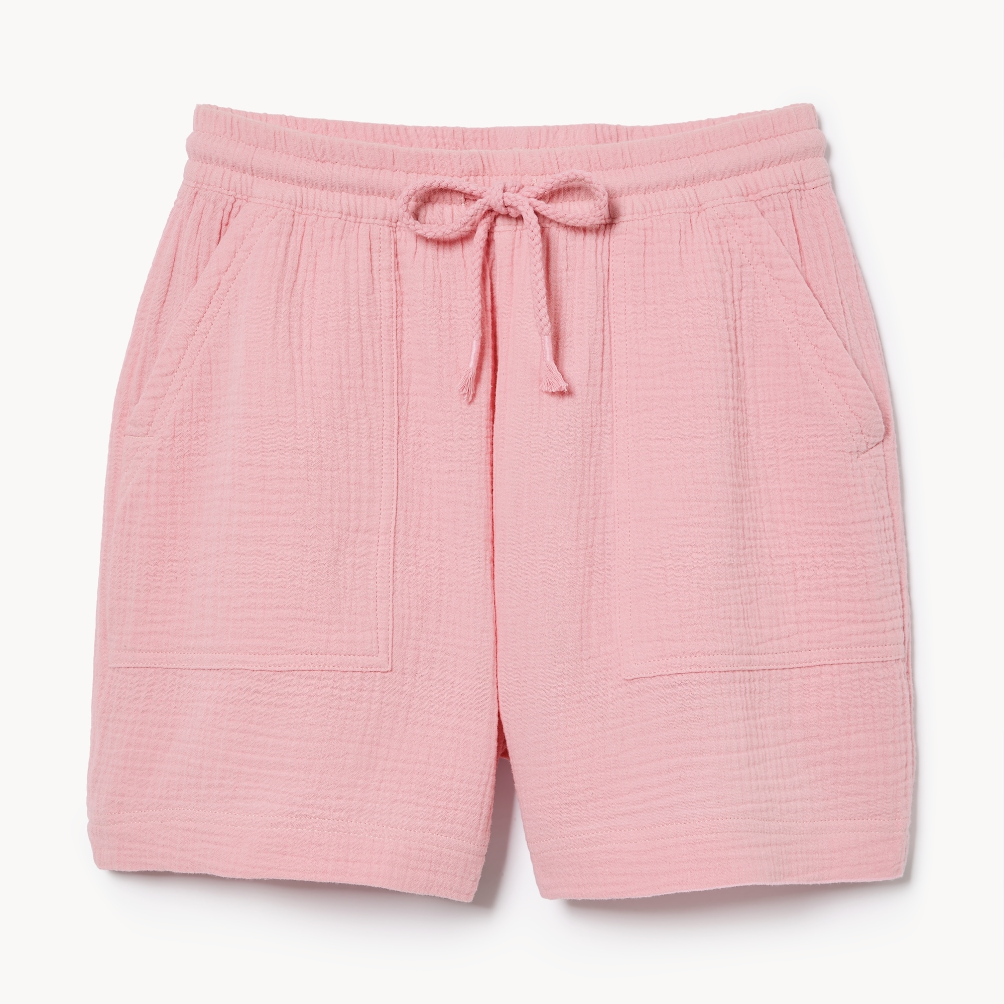 Crinkle Gauze Pull-On Short in Light Pink from Joe Fresh