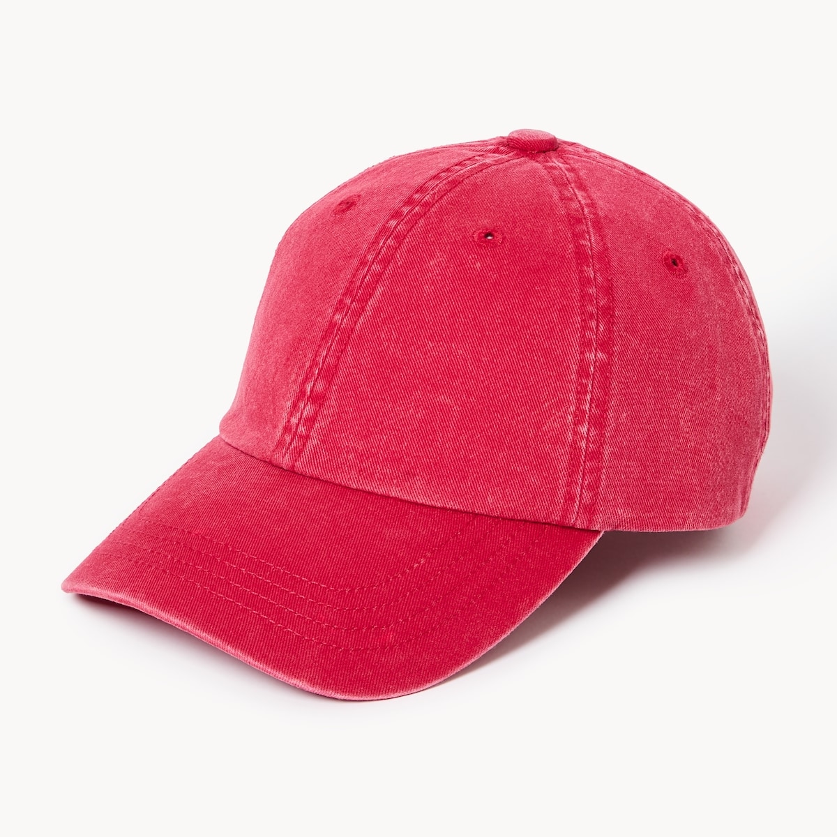 Casquette de baseball en coton - Rouge Fonc