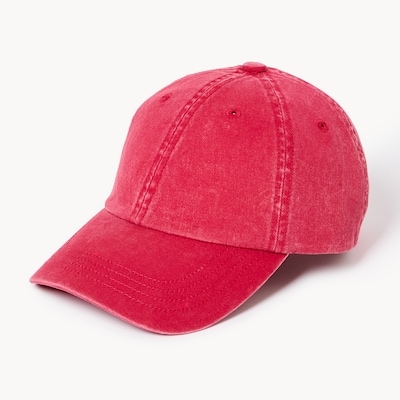 Cotton Baseball Cap - Dark Red