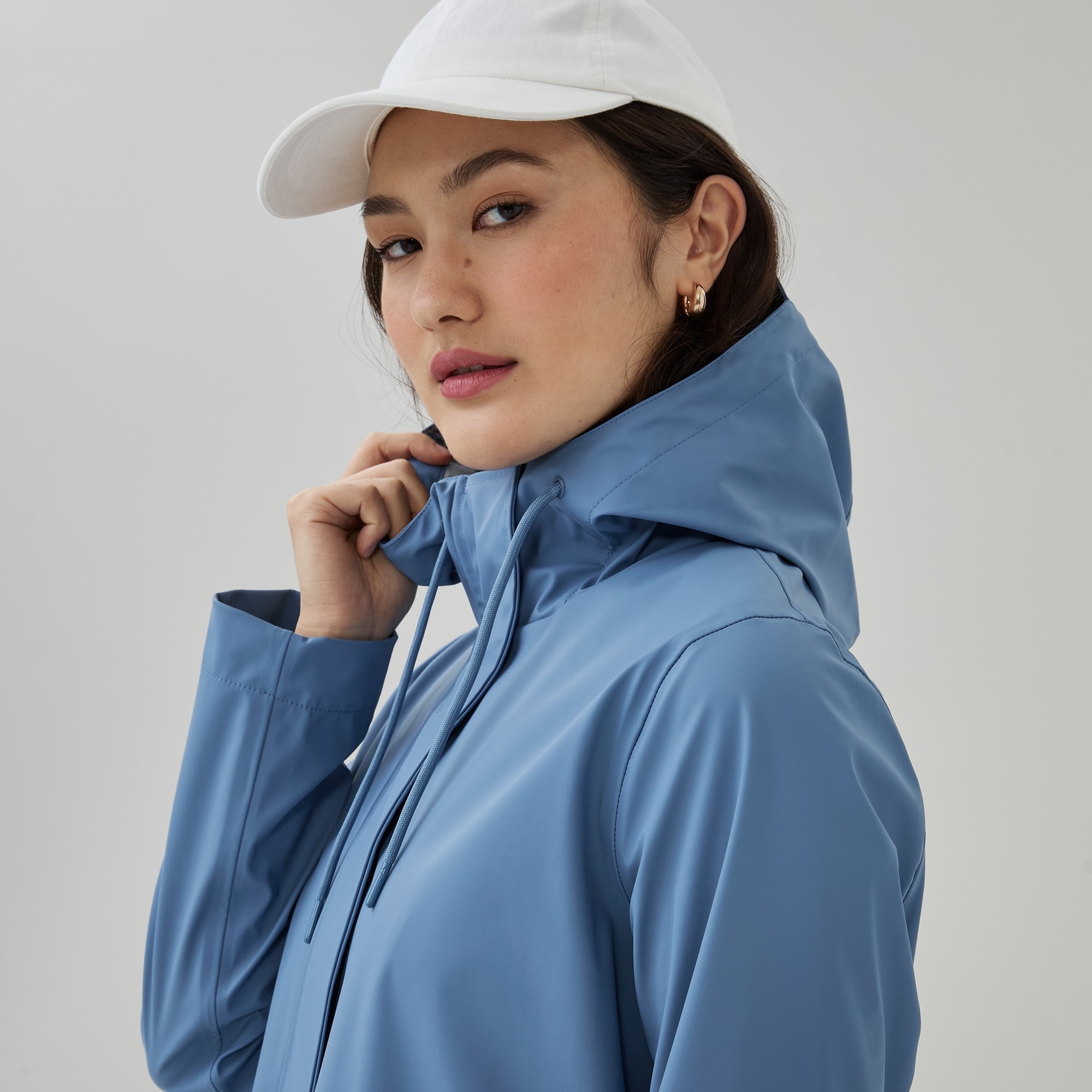 Raincoat in Dusty Blue from Joe Fresh