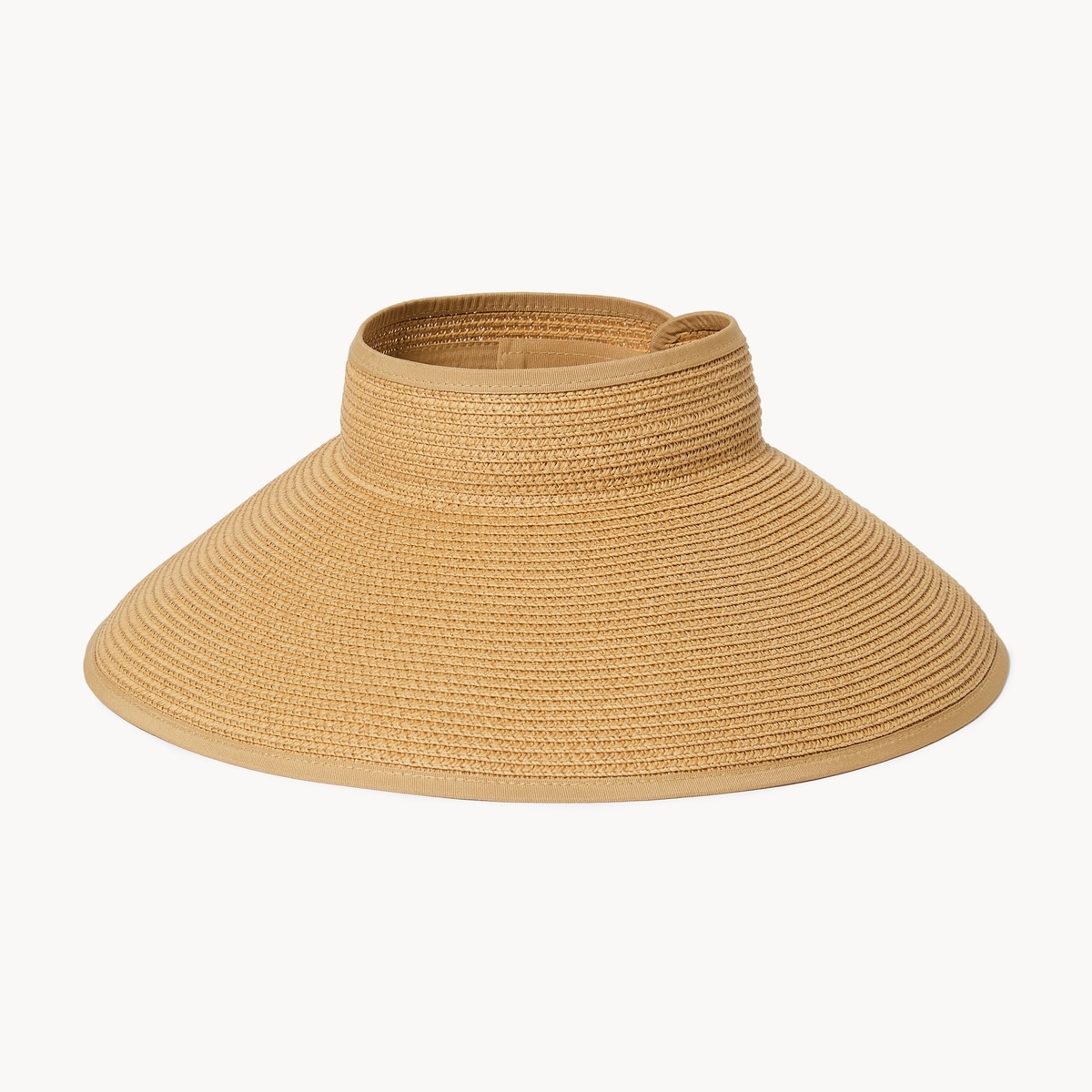 Visire compressible en paille - Taupe Fonc