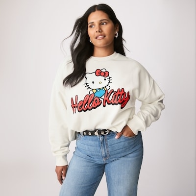 Chandail en molleton imprimé Hello KittyMD - Crème