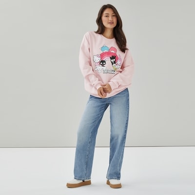 Chandail en molleton Hello Kitty et ses amis - Rose