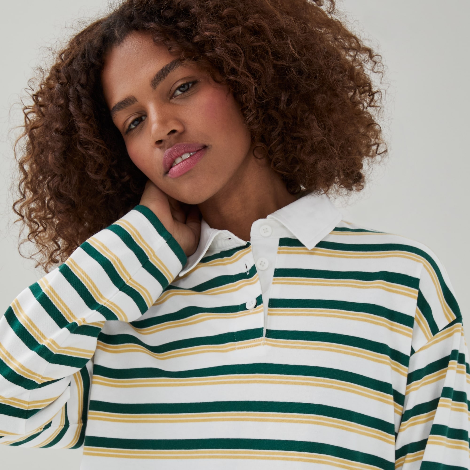 Striped Rugby Polo Shirt