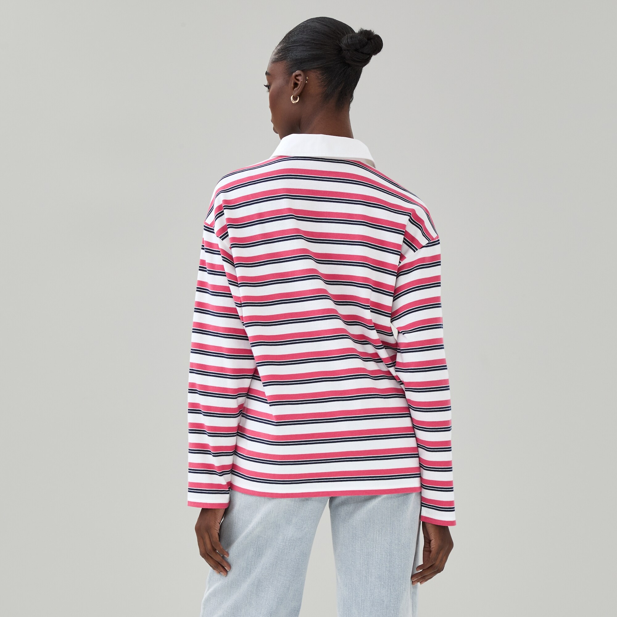 Striped Rugby Polo Shirt