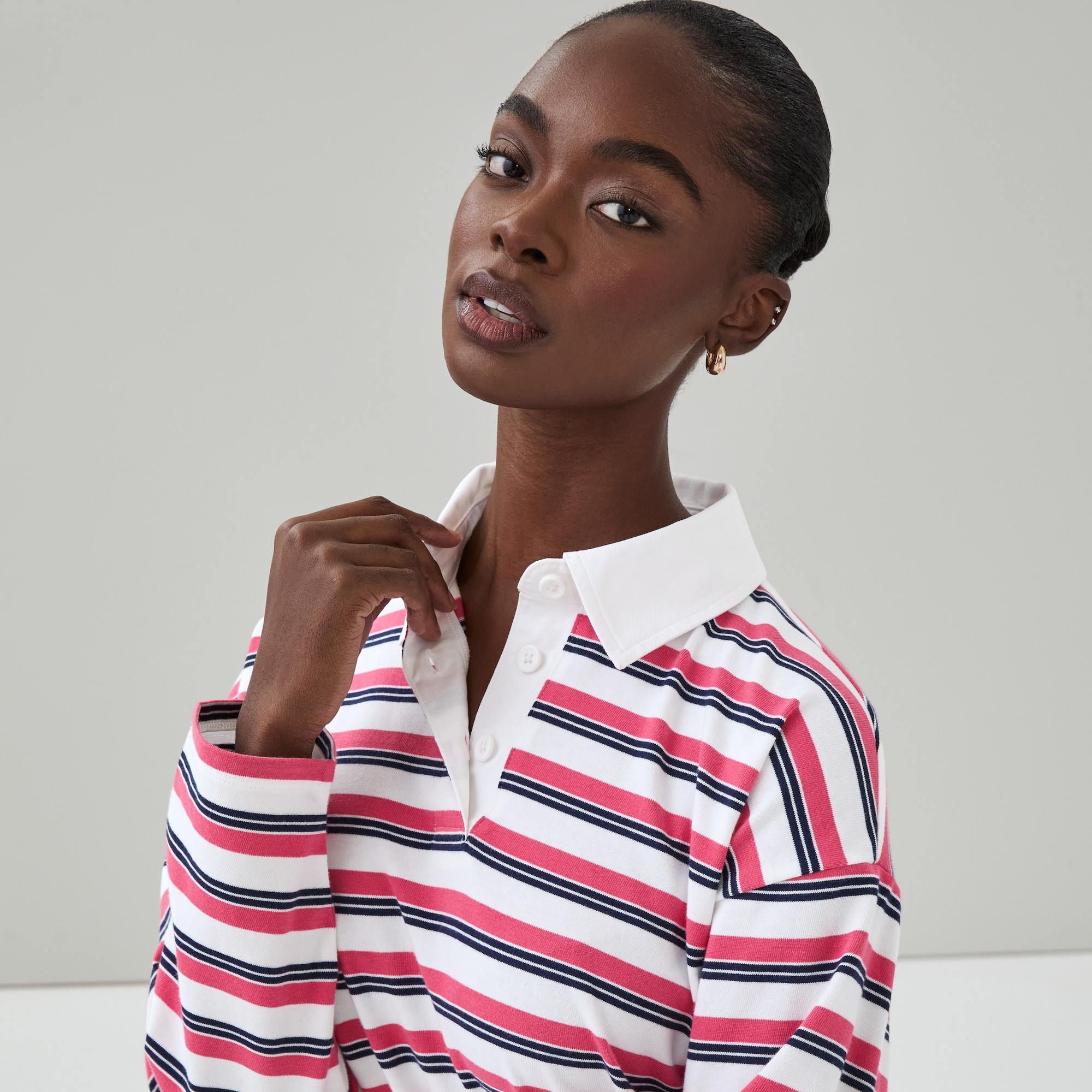 Striped Rugby Polo Shirt