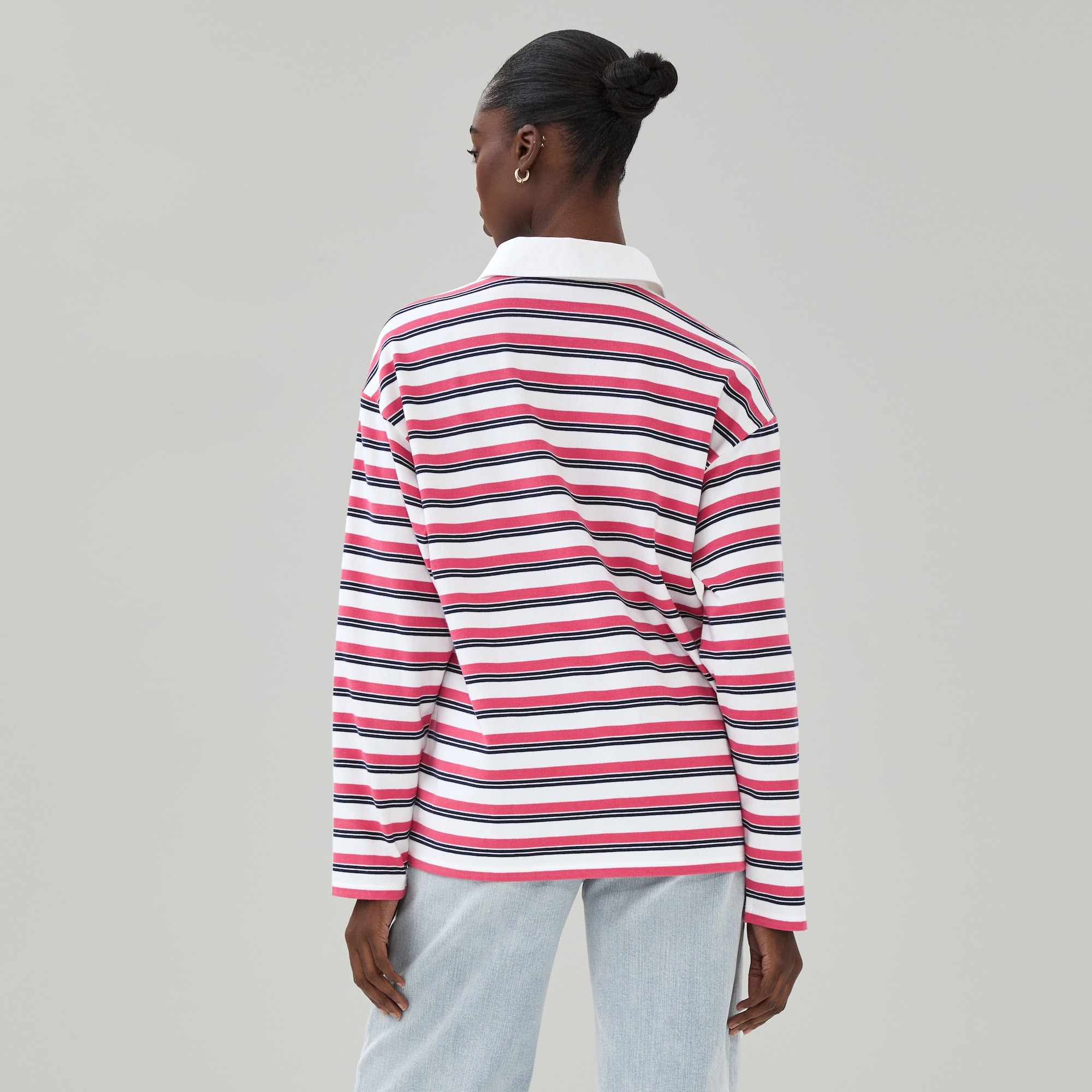 Striped Rugby Polo Shirt