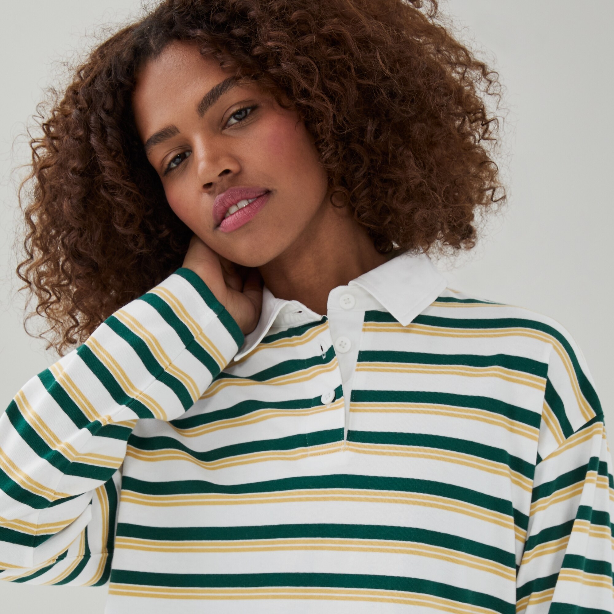 Striped Rugby Polo Shirt