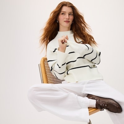 Joe Fresh Striped Funnel Neck Sweater 1 ea, $45.00/1ea