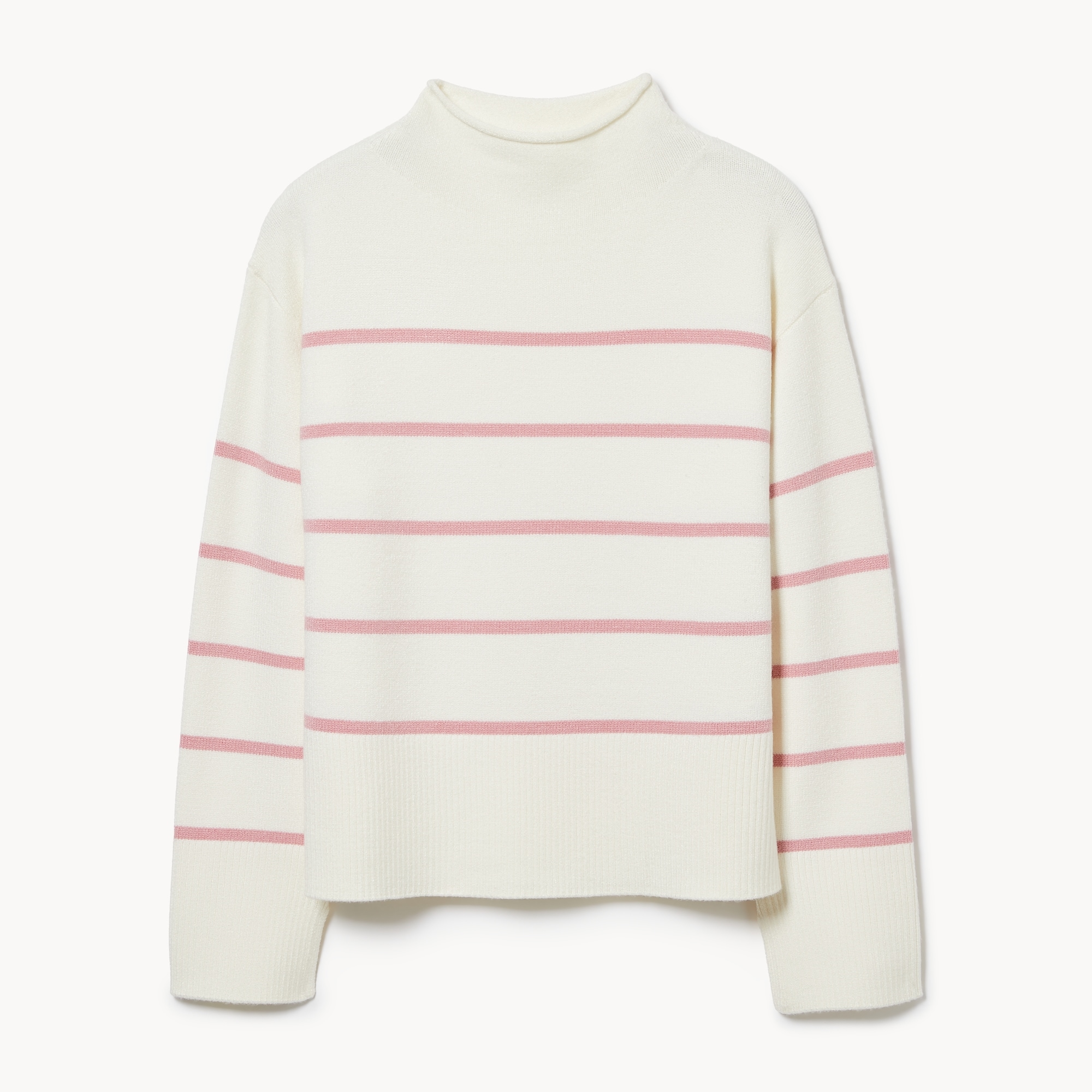 Striped Funnel Neck Sweater