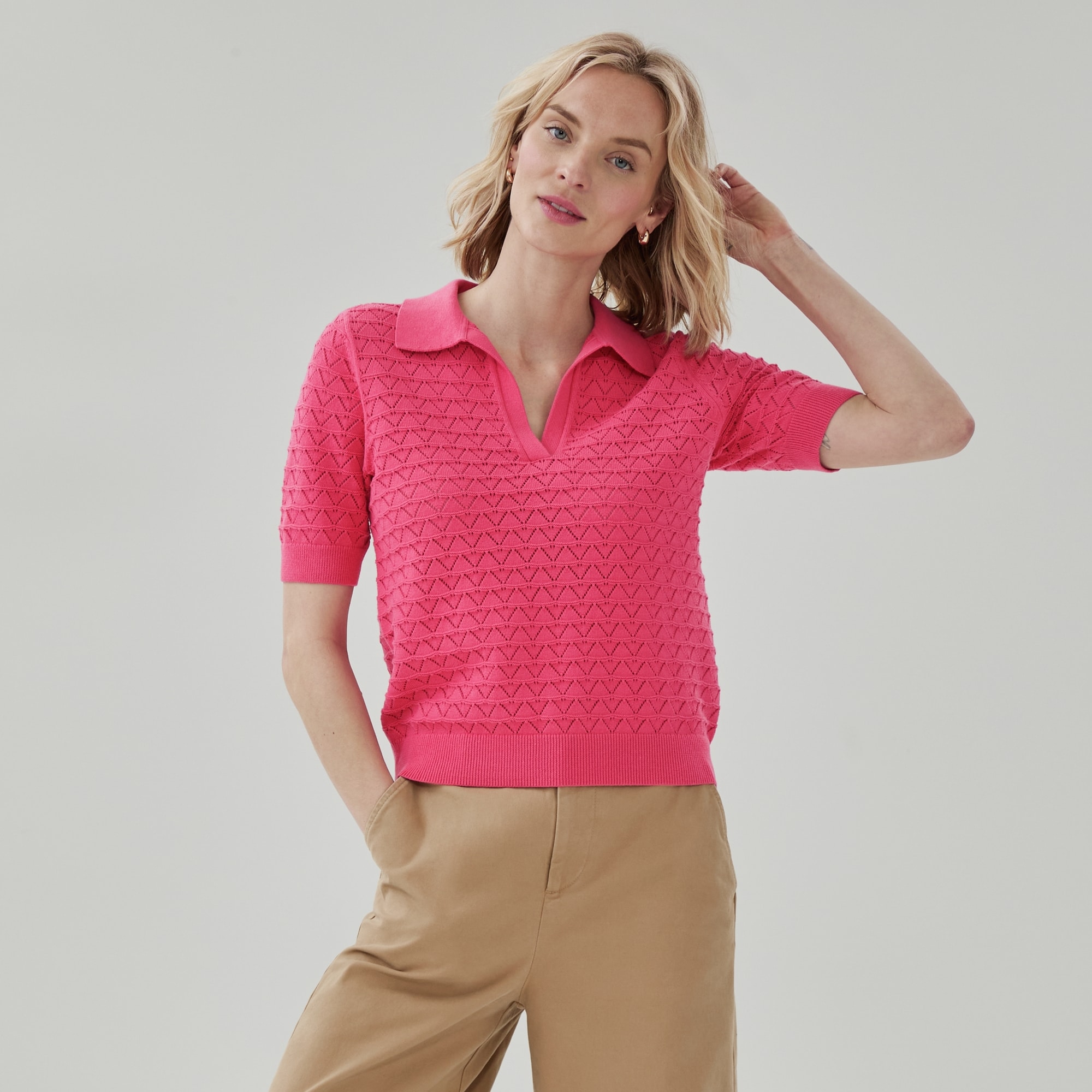 Novelty Polo in Pink from Joe Fresh
