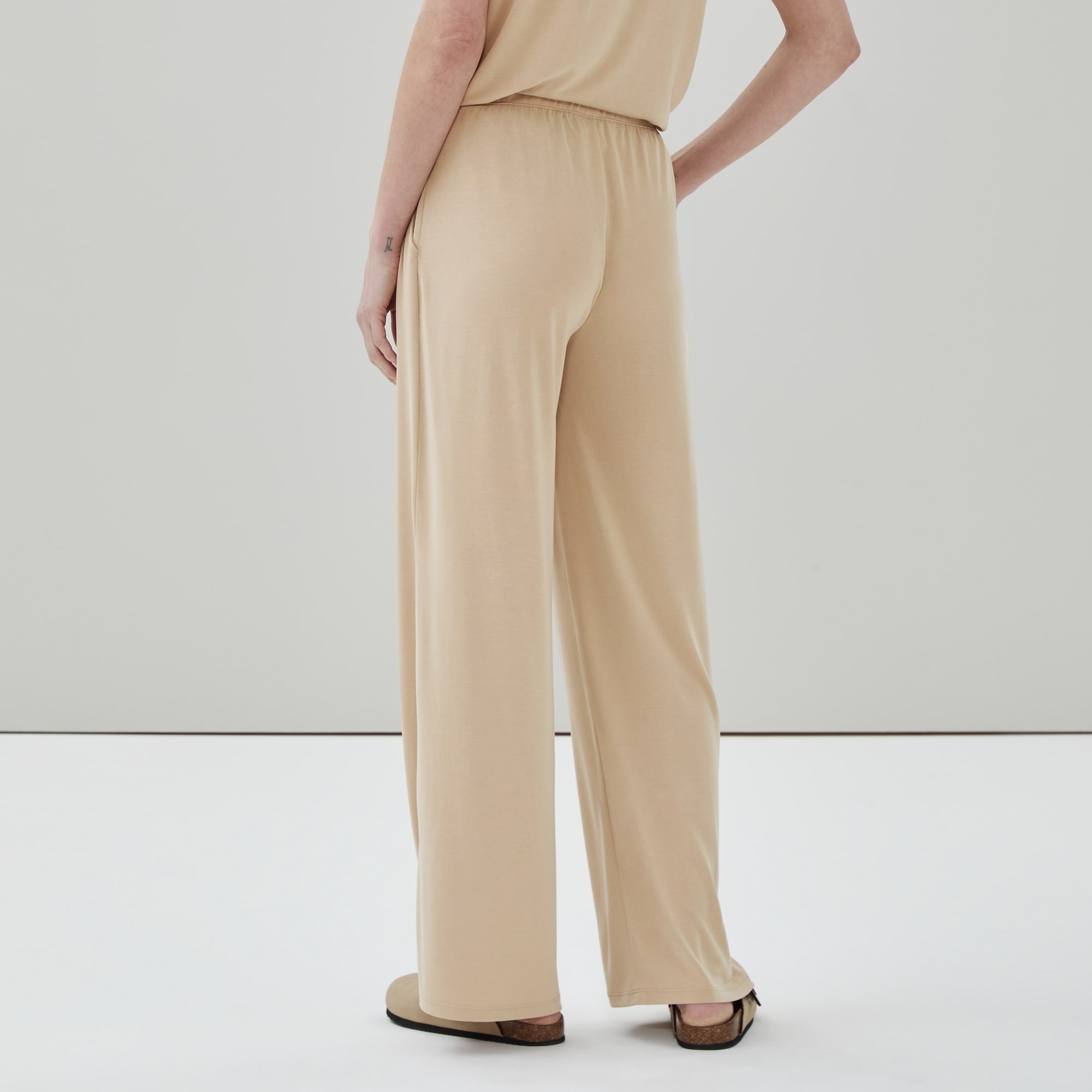 その他 SALSATION Drop Crotch Pants Sand L SIZE Sand Wash Wide Leg Pant in Sand from Joe Fresh