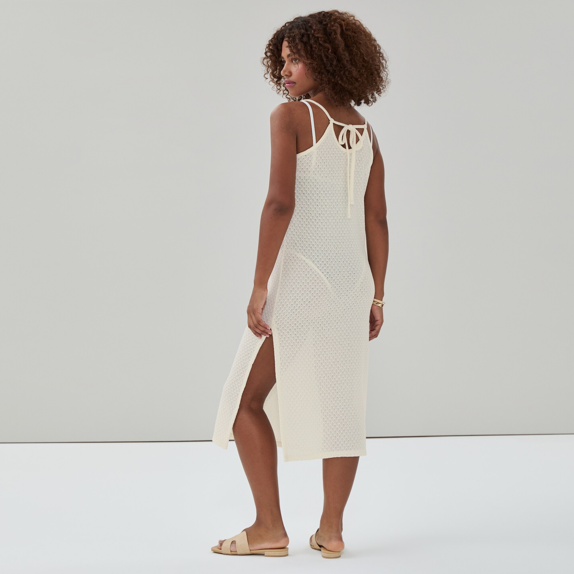 Robe maxi cache-maillot crochetée