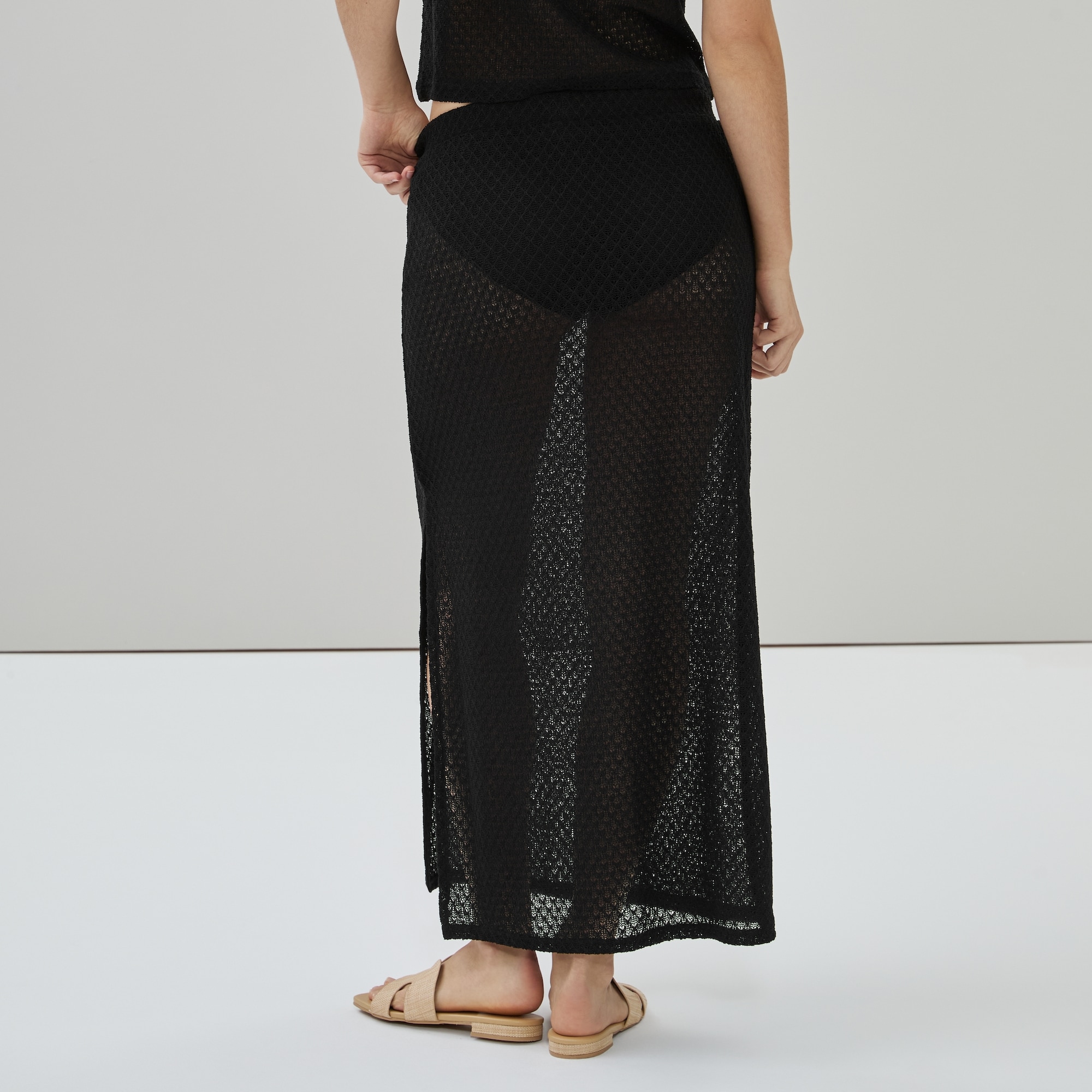 Crochet Cover-Up Maxi Skirt