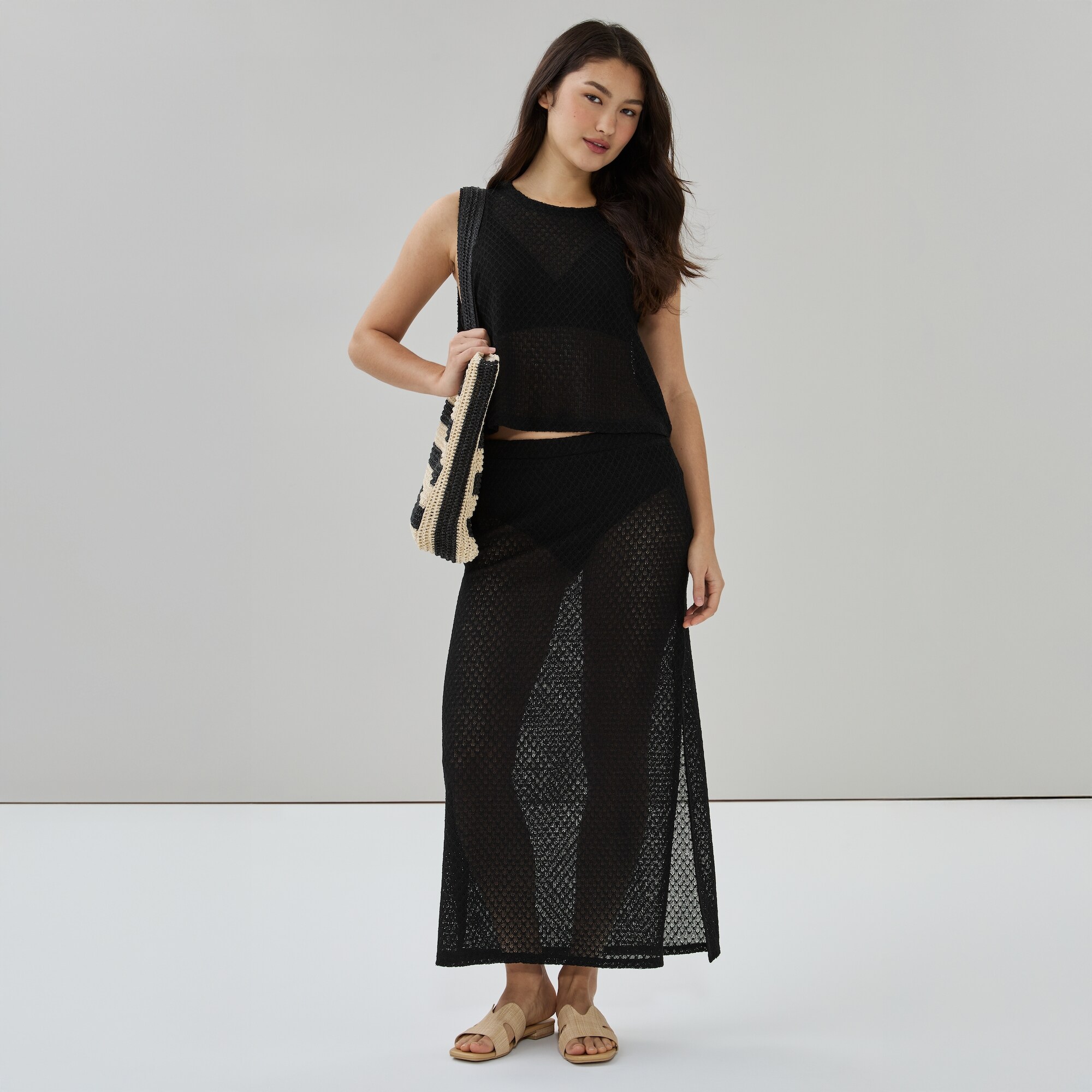 Jupe maxi cache-maillot crochetée