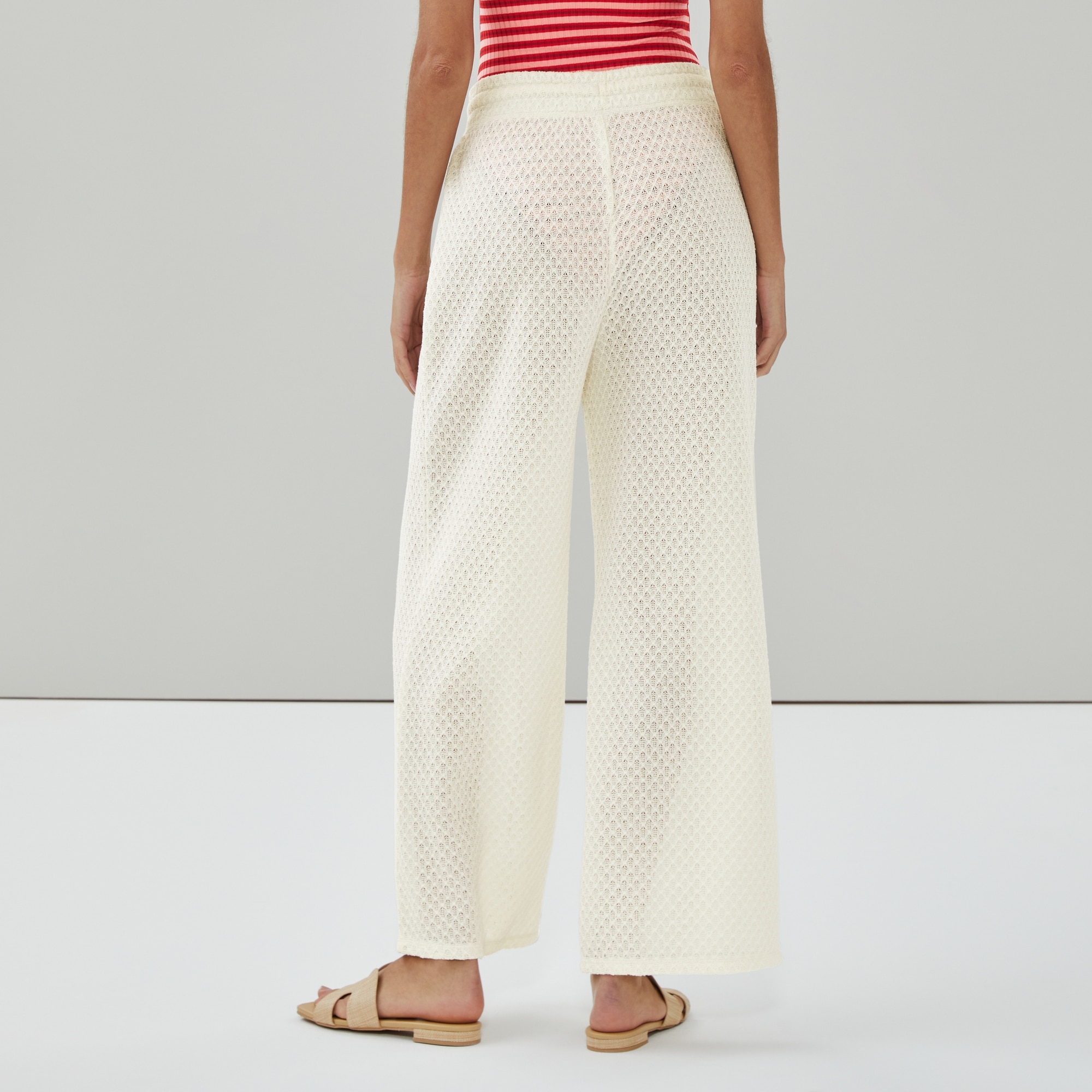Crochet Coverup Pant in Off White from Joe Fresh