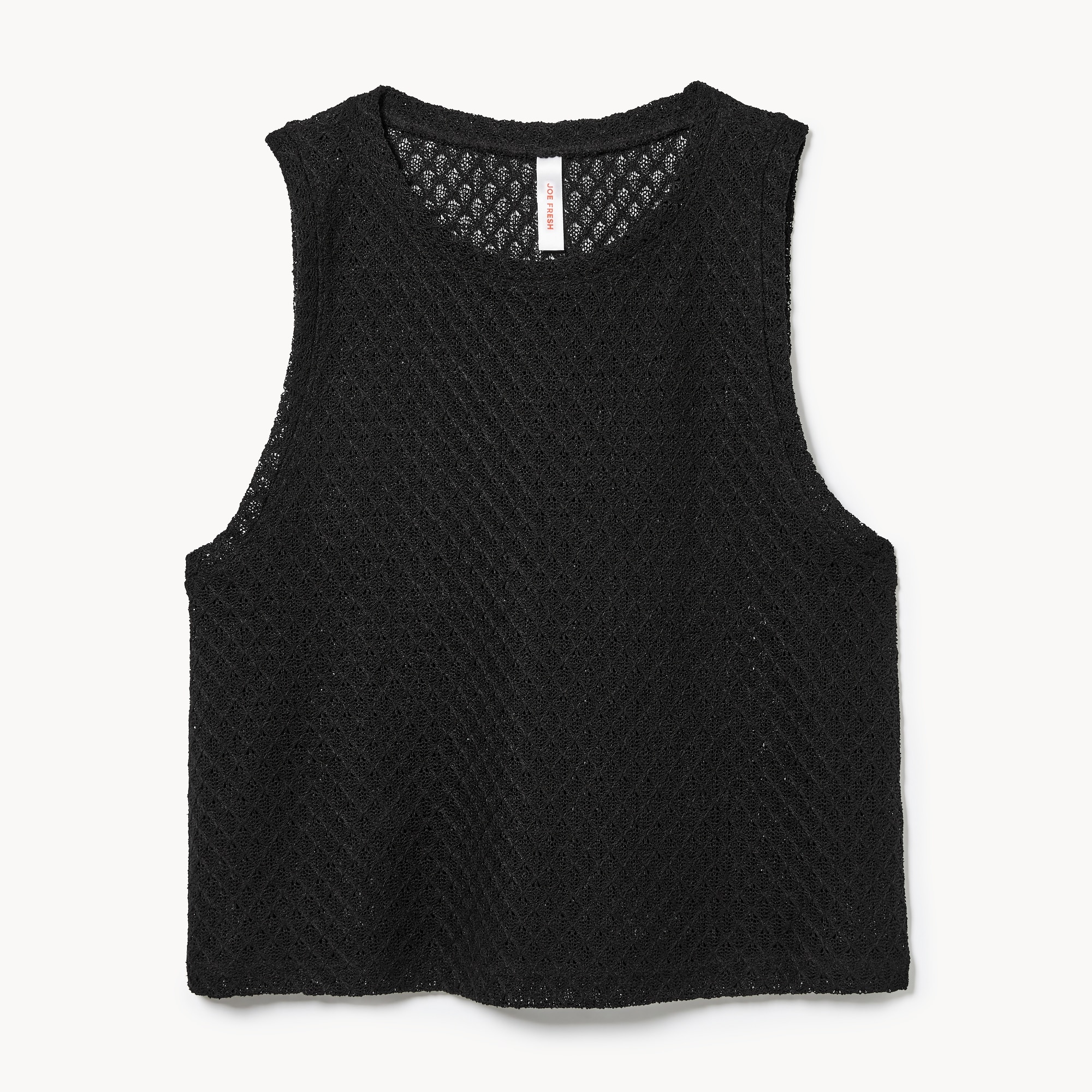 Women+ Crochet Cover-Up Tank in Black from Joe Fresh