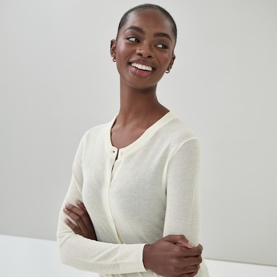 Sheer Cardigan - Off White