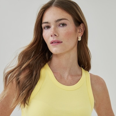 Ribbed Tank Top - Yellow