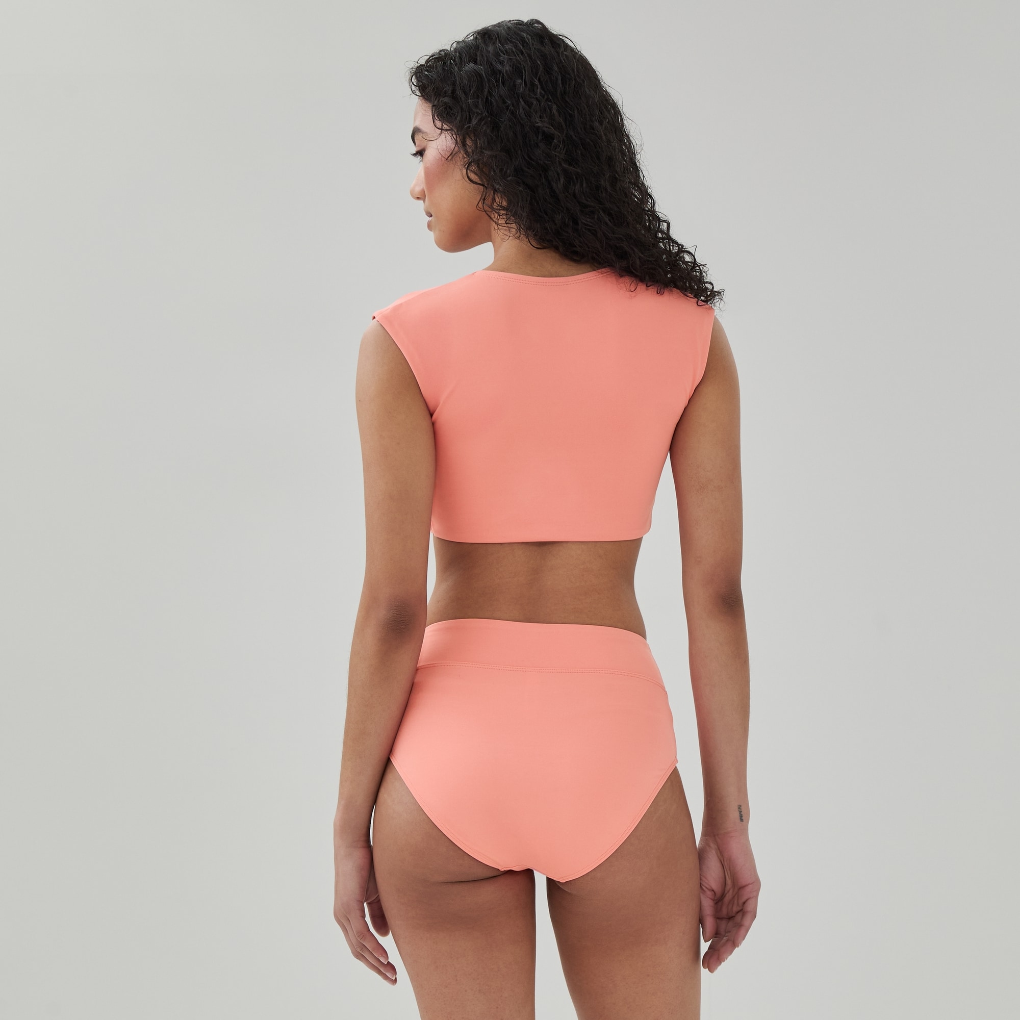 Culotte de maillot de bain à taille haute