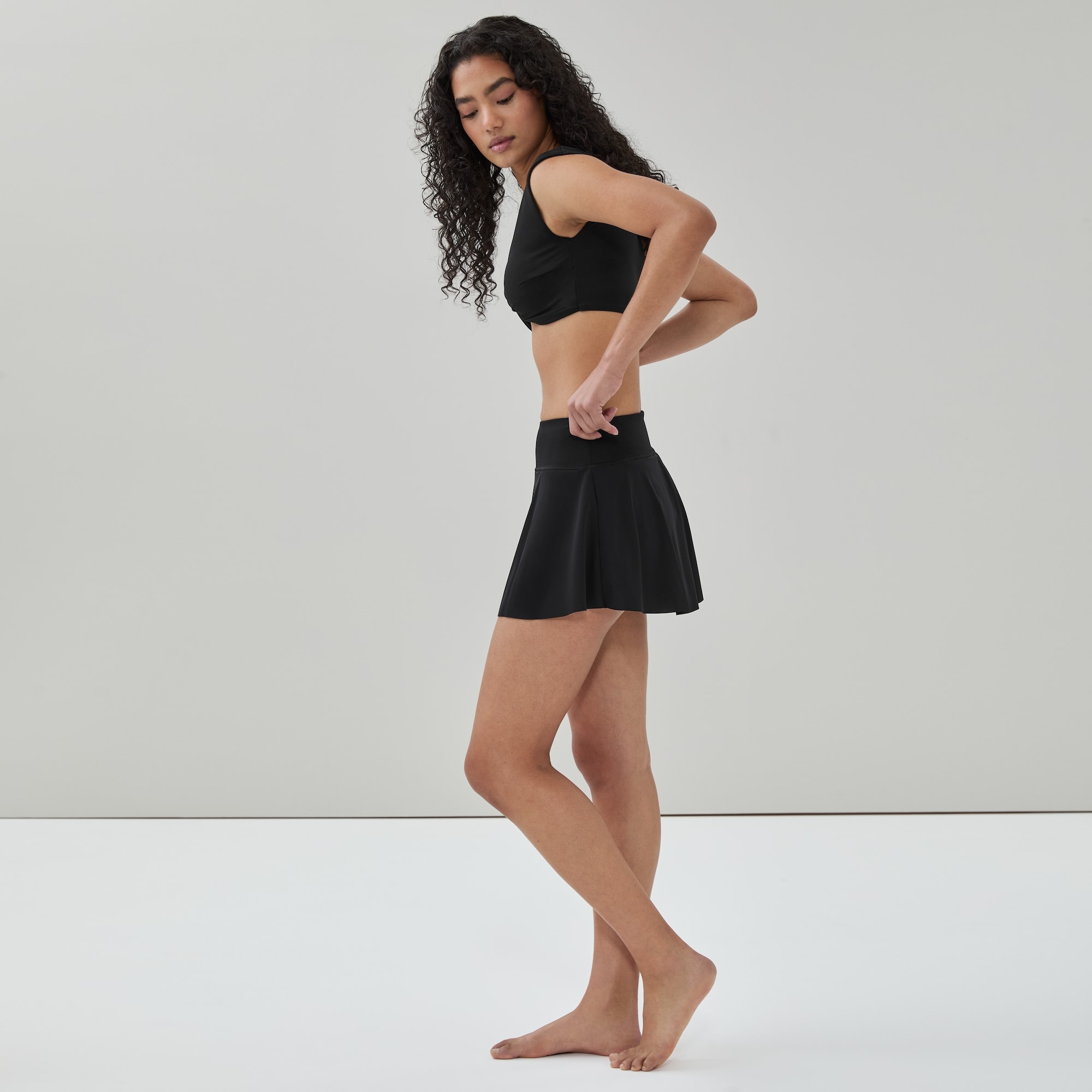 Swim Mini Skirt in Black from Joe Fresh