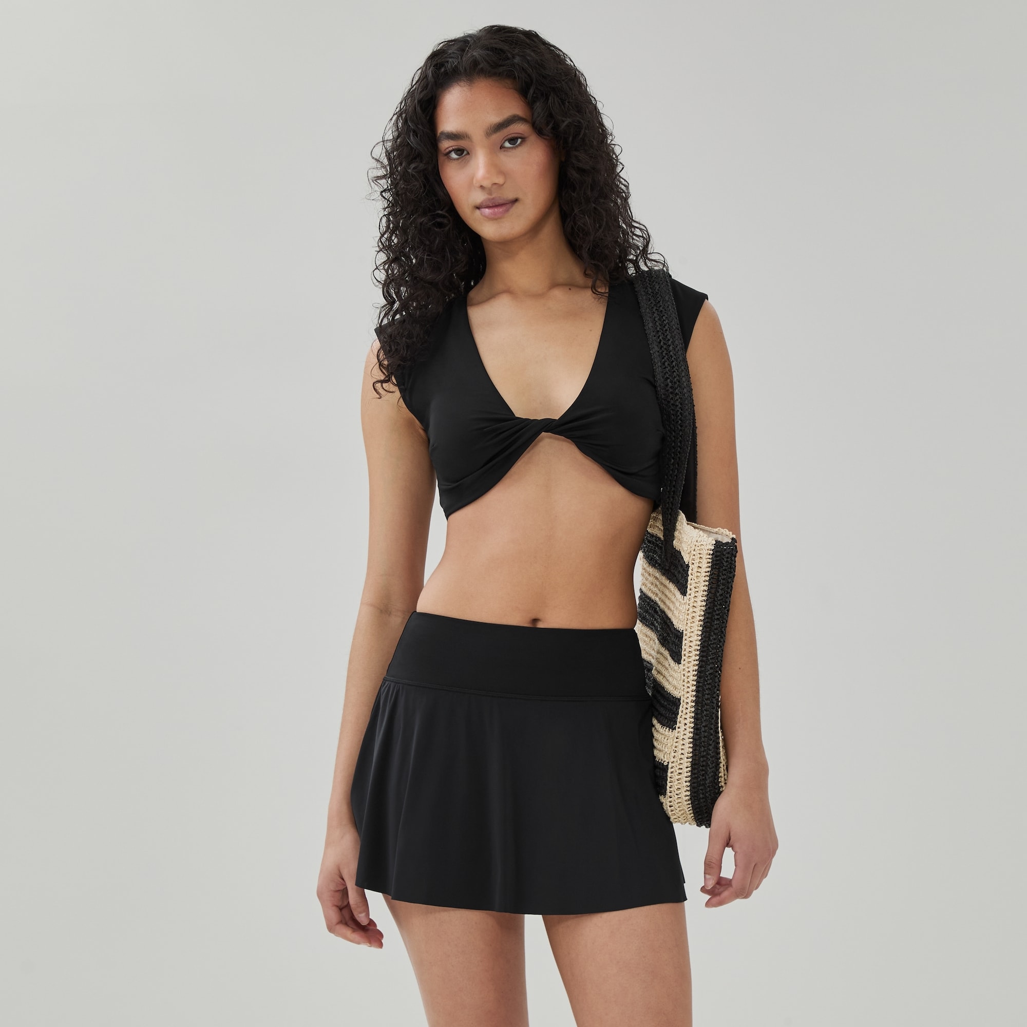 Swim Mini Skirt in Black from Joe Fresh