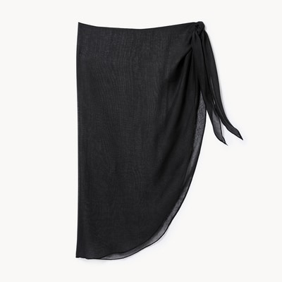 Sarong cache-maillot tissé - Noir