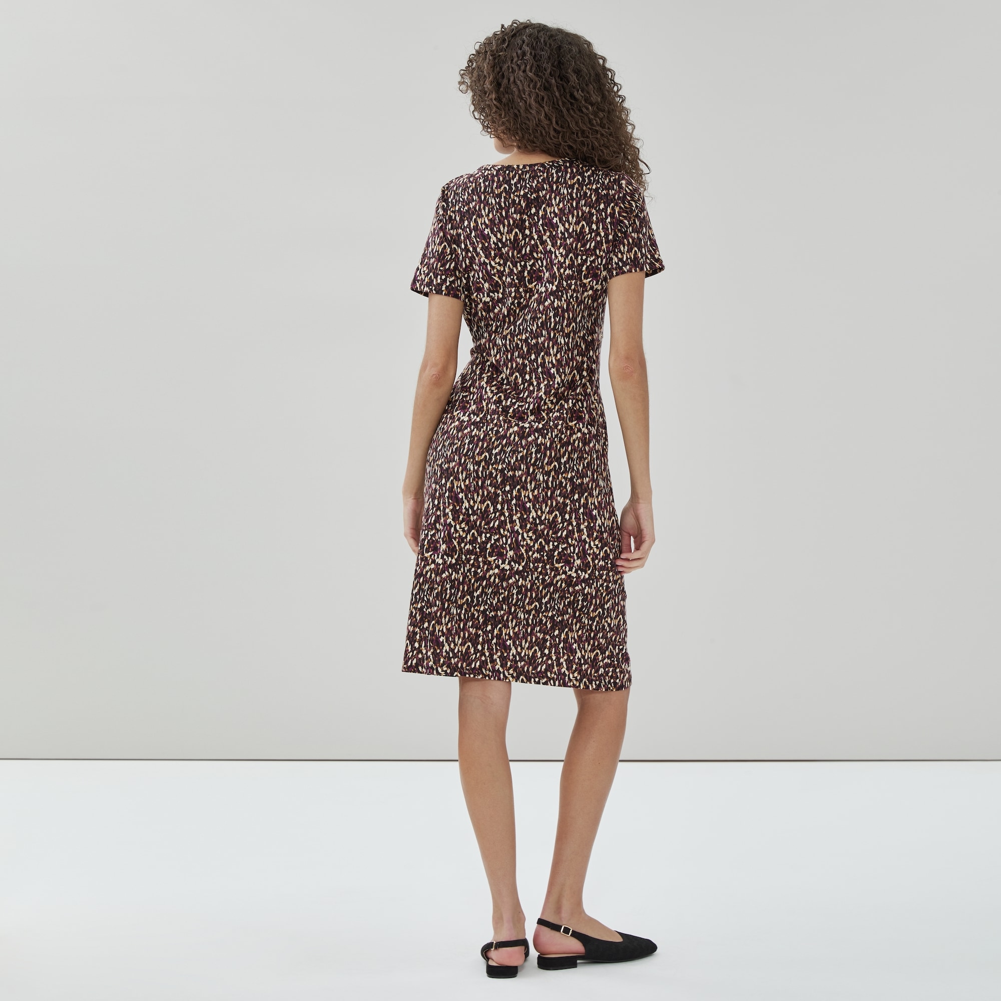 Robe midi imprimée avec attache