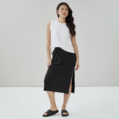 Sandwash Midi Skirt - JF Black
