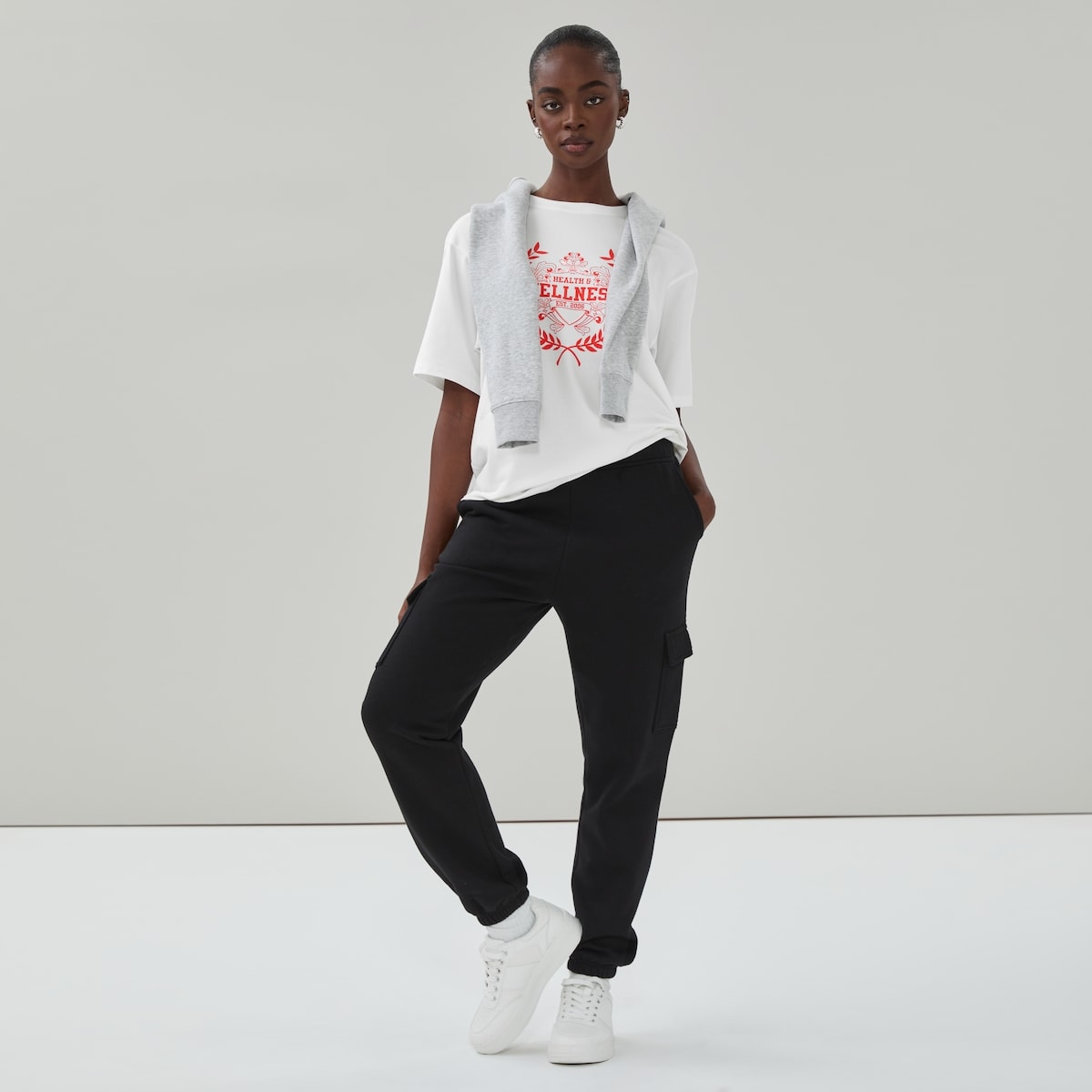 Pantalon de jogging cargo sport - Noir