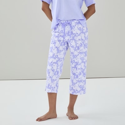Cropped Sleep Pant - Light Blue