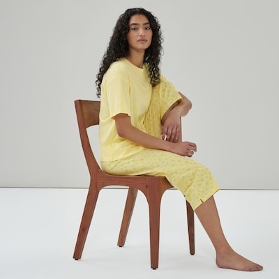 Cropped Sleep Pant - Yellow