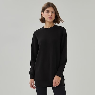 Chandail ouaté de sport délavé - Noir