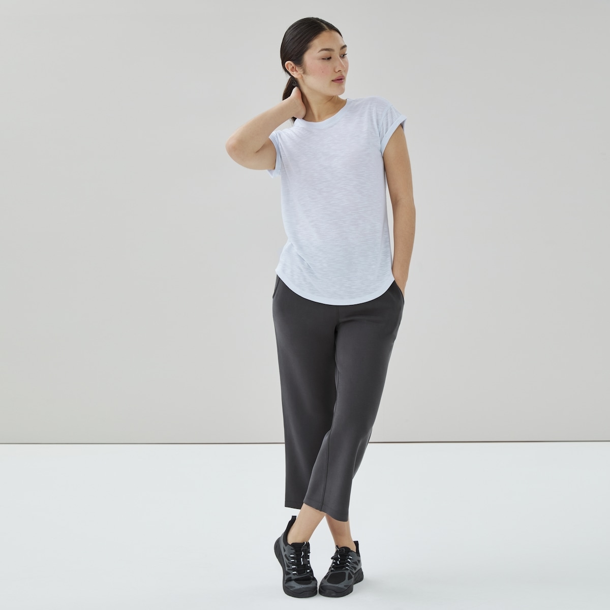 Rolled Sleeve T-Shirt - Pastel Blue