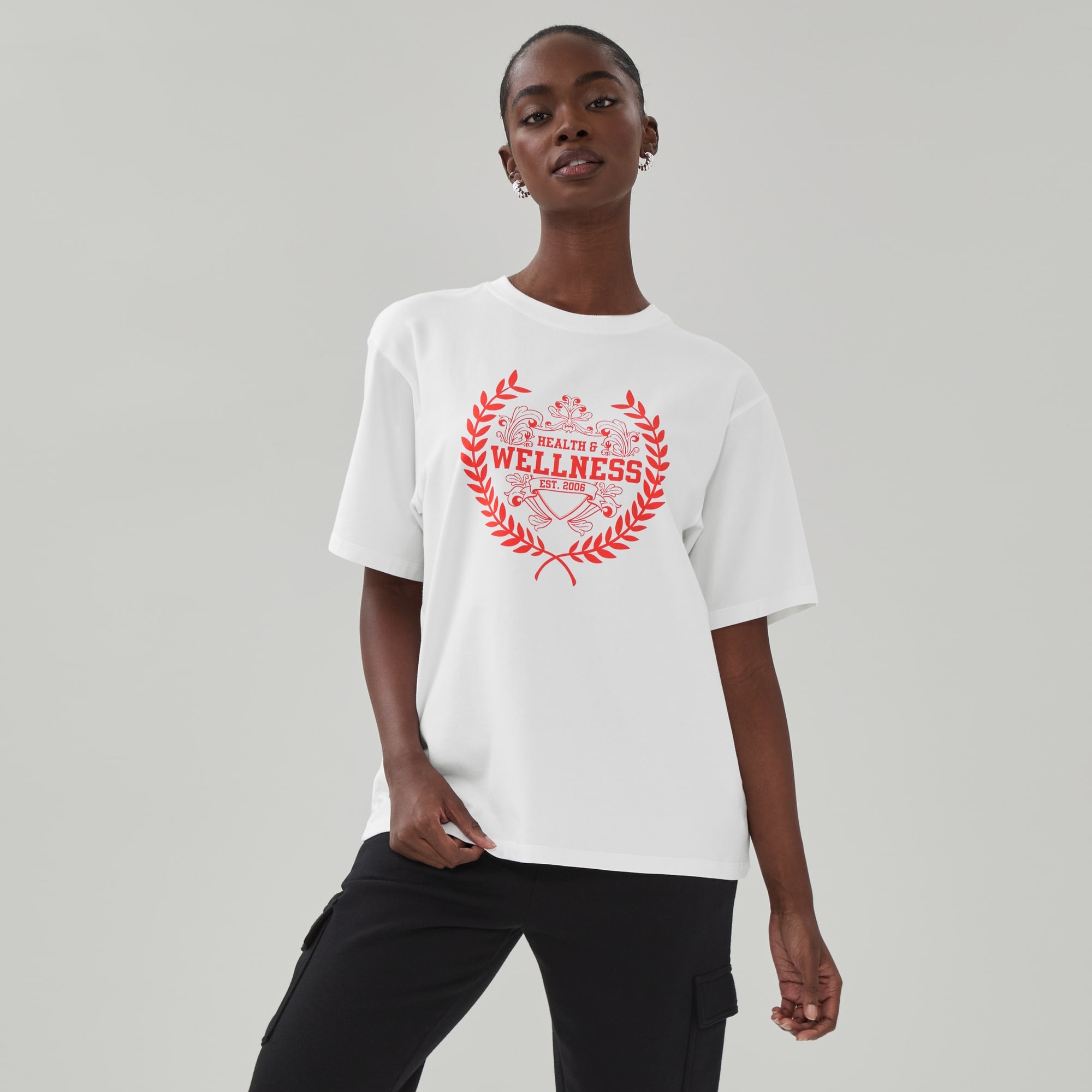 Oversized Graphic T-Shirt in White from Joe Fresh
