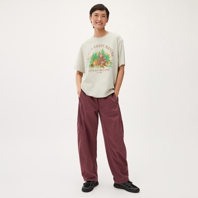 Oversized Graphic T-Shirt - Light Sand