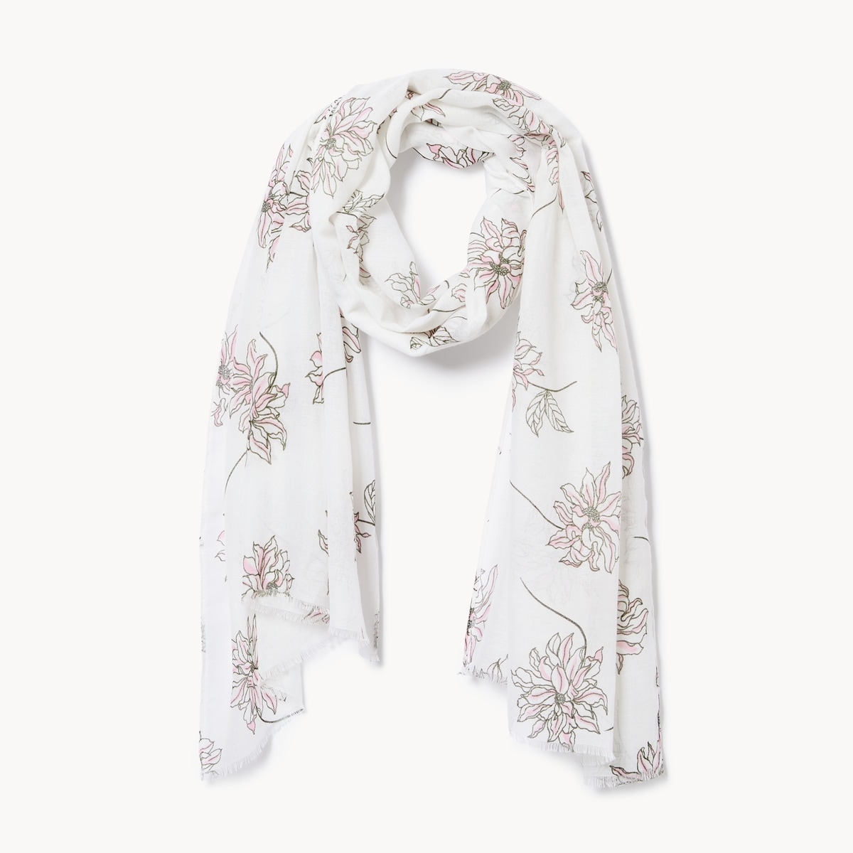 Printed Scarf - Light Sand