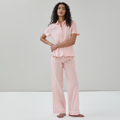 Cotton Poplin Sleep Shirt - Pastel Pink