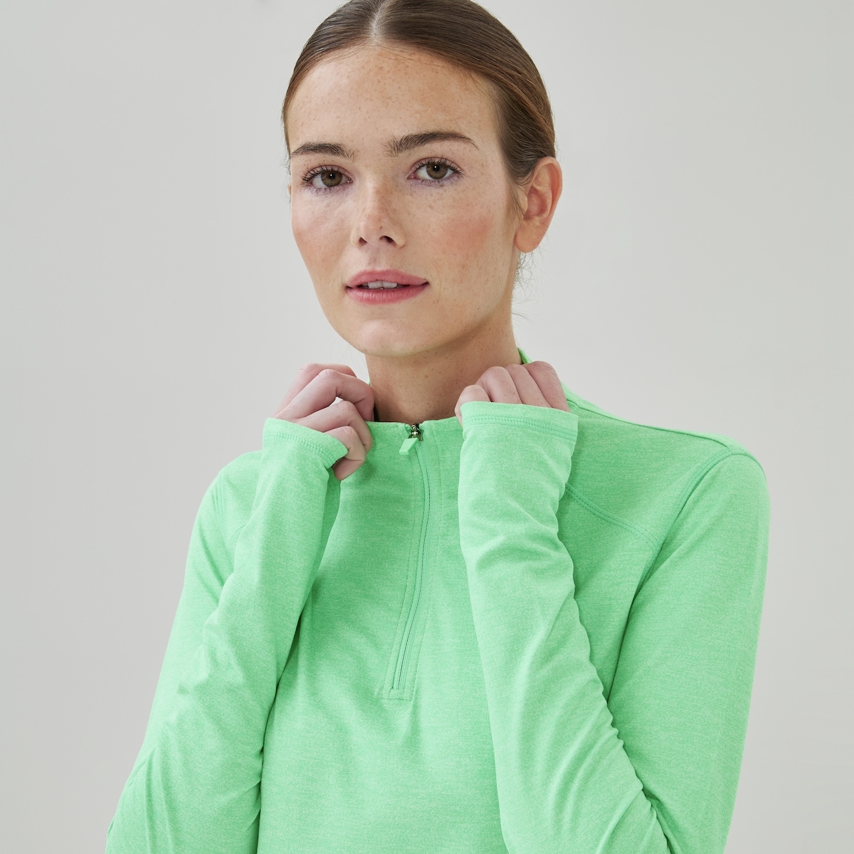 Quarter-Zip Pullover - Aqua Mix