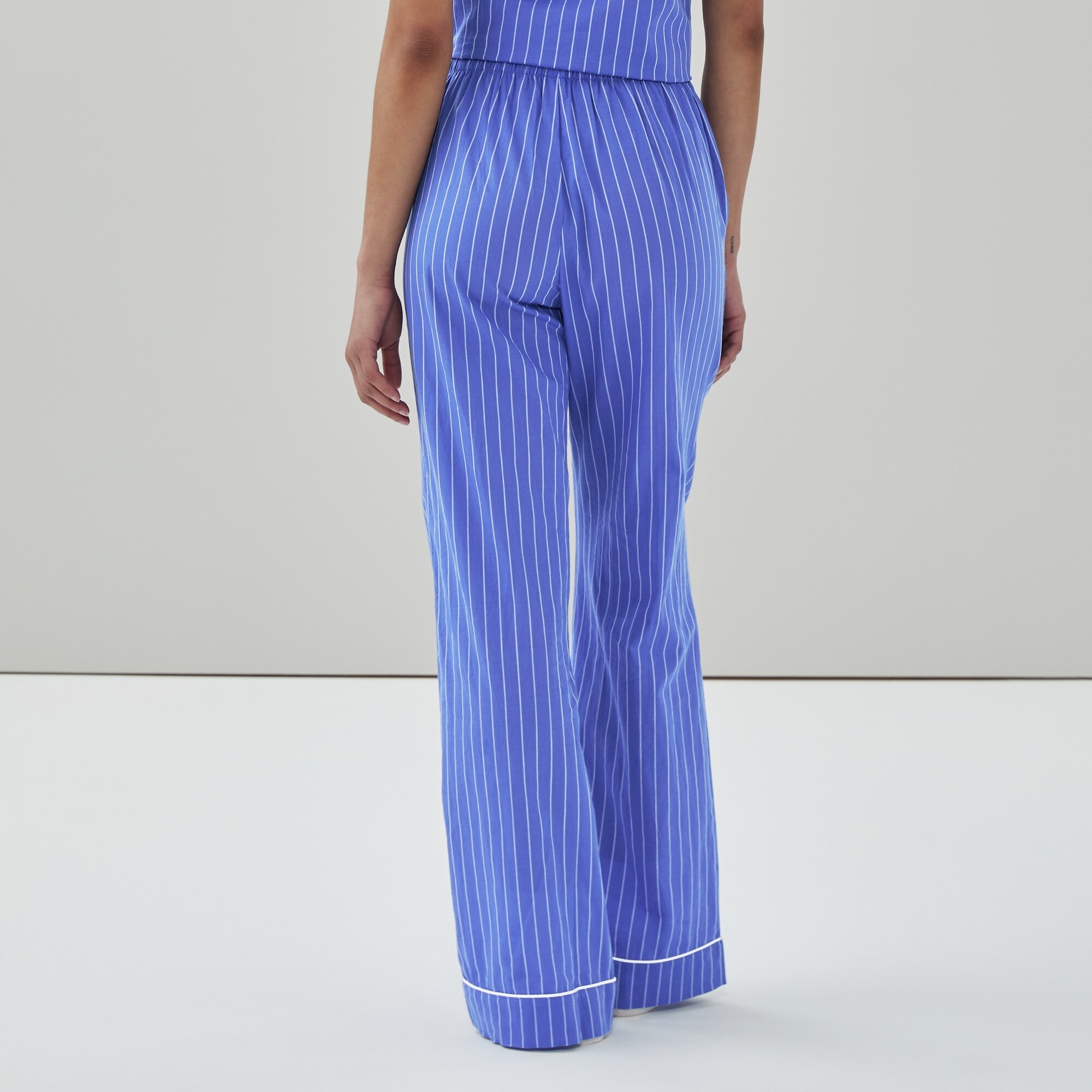 Pantalon de nuit en popeline de coton