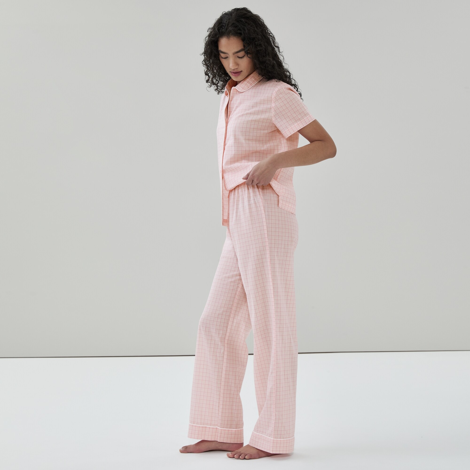 Pantalon de nuit en popeline de coton