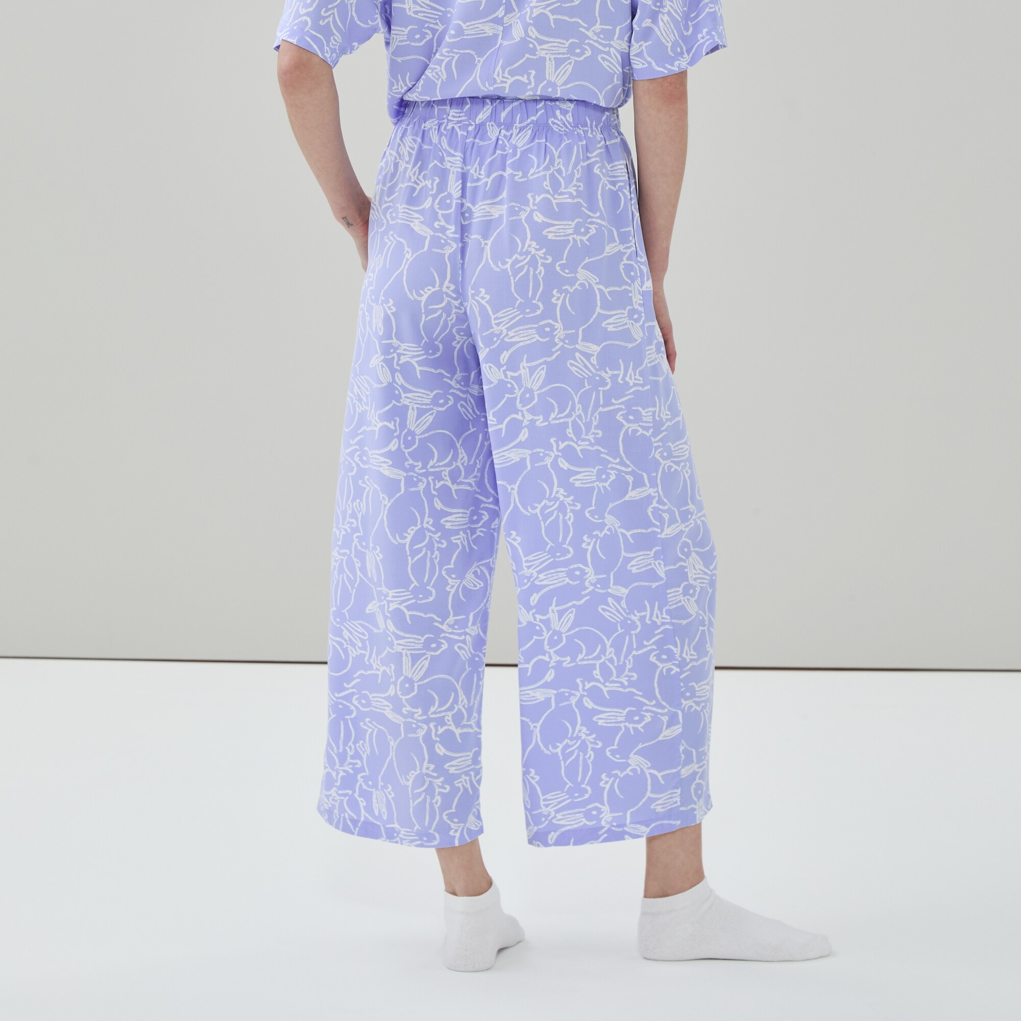 Printed Cropped Sleep Pant