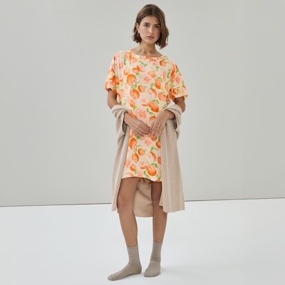 Printed Sleep Dress - Light Orange