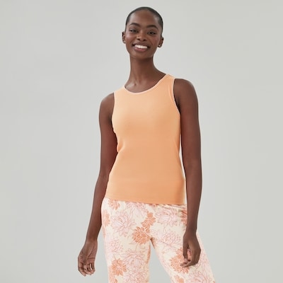 Modal Built-in-Bra Sleep Tank Top - Pale Orange