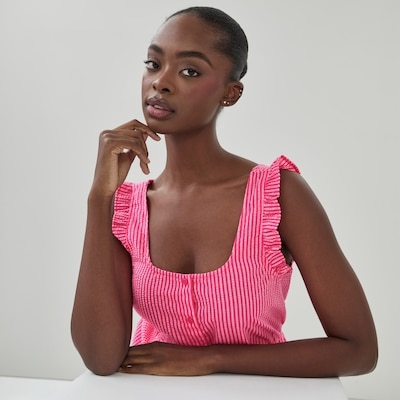 Seersucker Sleep Dress - Fuchsia