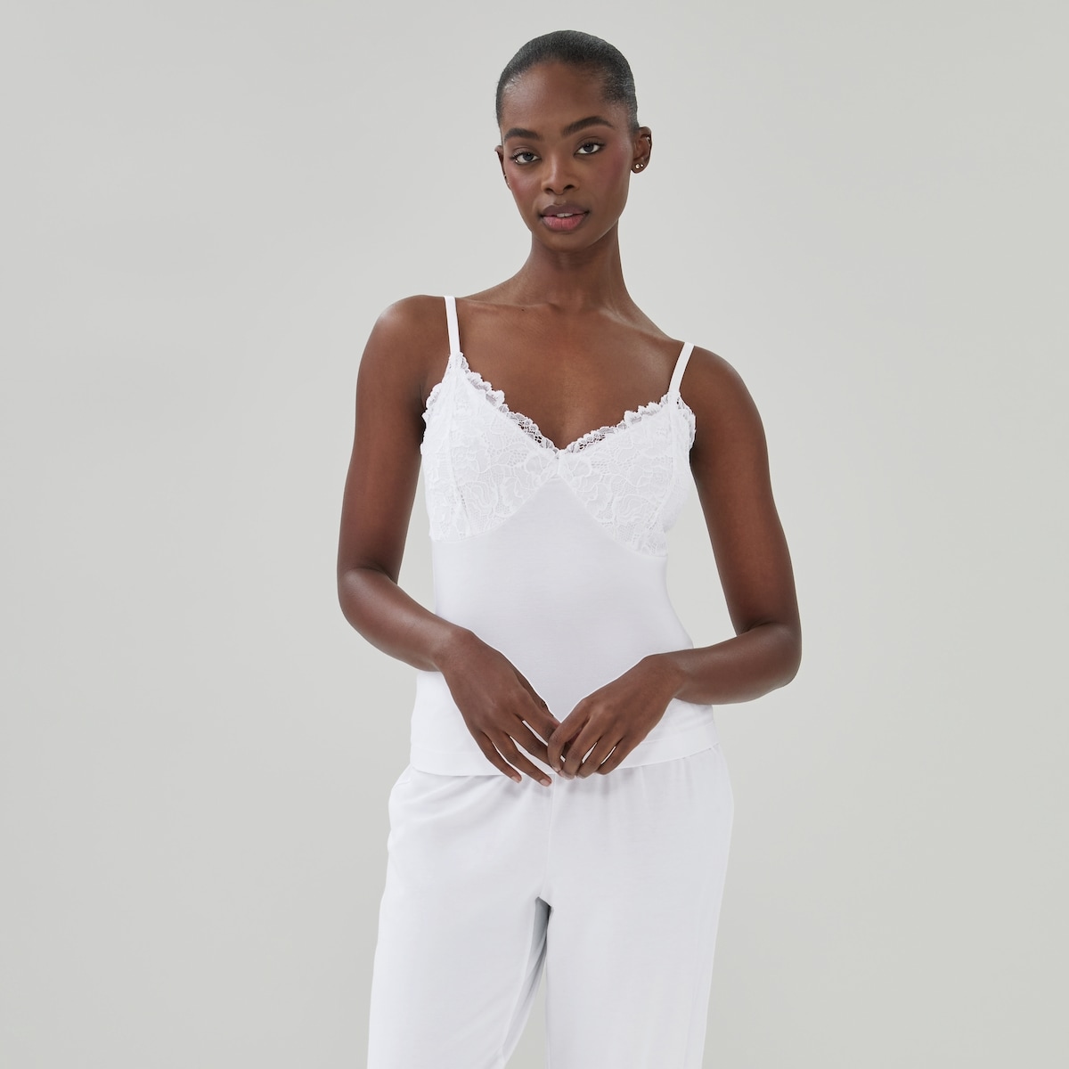 Modal Sleep Tank Top - White