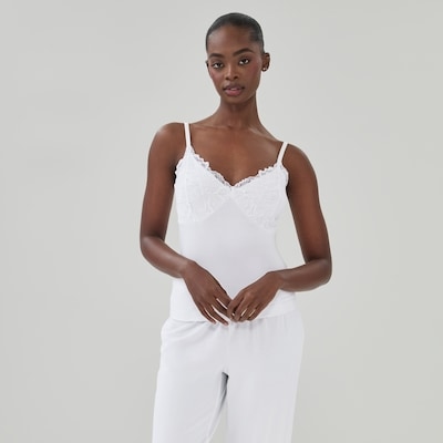 Cami de nuit en modal - Blanc