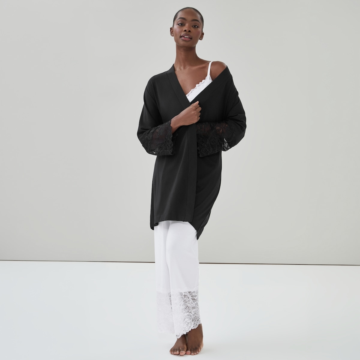 Modal Sleep Robe - Jf Black